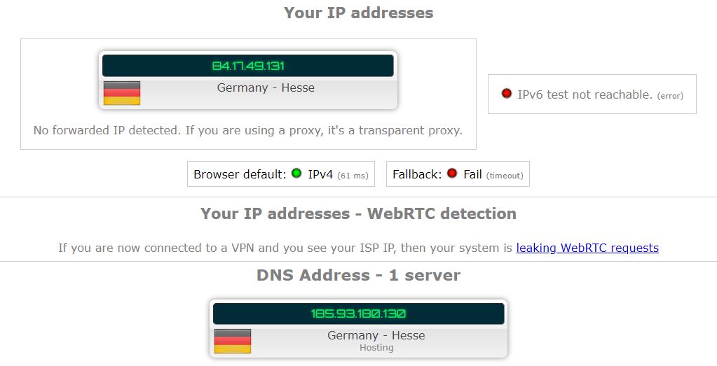 Teste de fuga de IP da CyberGhost