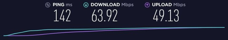 Teste de velocidade do servidor dos EUA da ExpressVPN