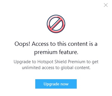 Linha de comandos do Hotspot Shield para a versão Premium