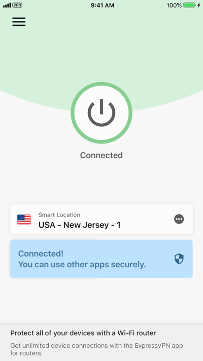 Cliente iOS da ExpressVPN