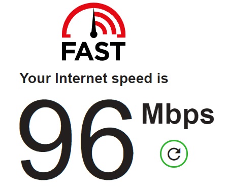 Teste de velocidade da VPN Ivacy com o Netflix US