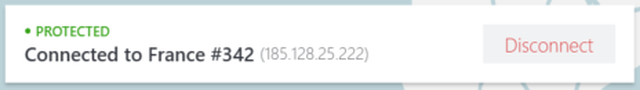 nordvpn ligado ao servidor francês